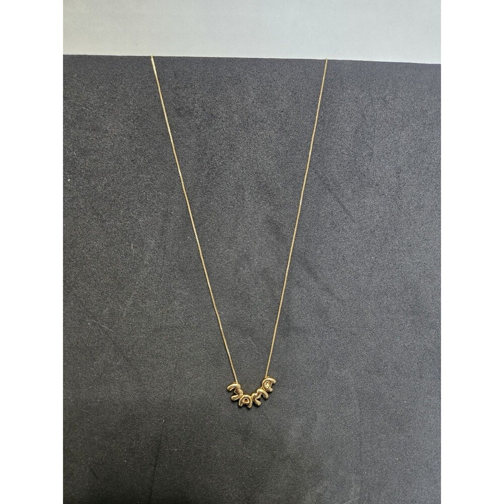 Nordstrom Demi Fine Bubble “Mama” Pendant Necklace 14K Gold Plated NWT - Picture 2 of 6